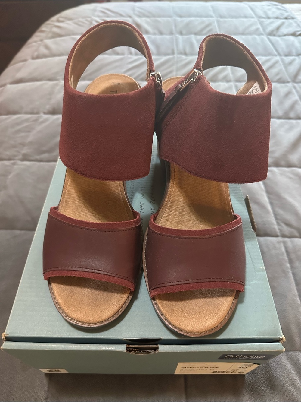 Toms Women's Maroon Two-Band Ankle Strap Sandals
